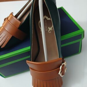 Wonder Women's Brown and Green Loafers
